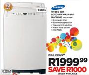 Samsung White Top Loading Washing Machine-13kg(WA13V5WIP)