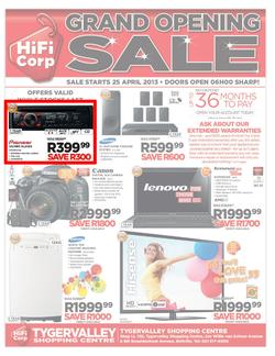 Hifi Corp : Tygervalley Grand Opening Sale (25 Apr - while stocks last), page 1