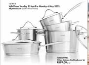 Home Living 9-Piece Stainless Steel Cookware Set