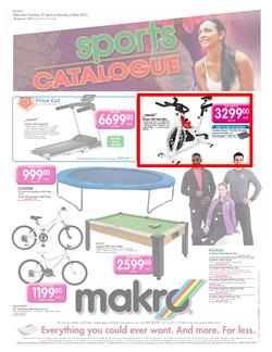 Makro : Sports Catalogue (23 Apr - 6 May ), page 1