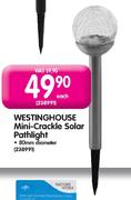 Westinghouse Mini-Crackle Solar Pathlight-80mm Diameter Each
