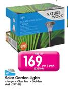 Nature Worx Solar Garden Lights-Per 2 Pack