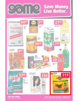 Game KZN : Save Money Live Better (24 Apr - 14 May 2013), page 1