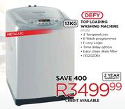 Defy Top Loading Washing Machine-13kg(DTL132)