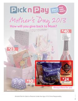 Pick n Pay : Mother's Day 2013 (5 May - 12 May 2013), page 1