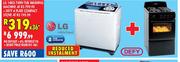 Lg 14Kg Twin Tub Washing Machine And Defy 4 Plate Compact Stove-Per Set
