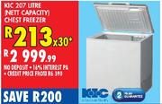 KIC 207 Litre(Net Capacity) Chest Freezer-Each