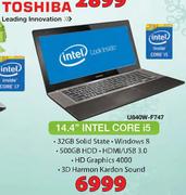 Toshiba 14.4" Intel Core i5 U840W-F747