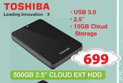Toshiba 500GB 2.5" Cloud Ext HDD