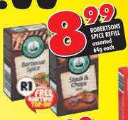 Robertsons Spice Refill-64g Each