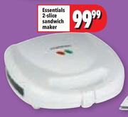 Essentials 2-Slice Sandwich Maker