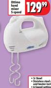 Ottimo 5-Speed Hand Mixer