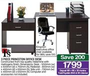 3 Piece Princeton Office Desk