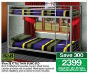 91cm Seattle Twin Bunk Bed