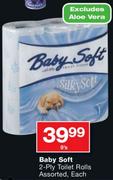 Baby Soft 2-Ply Toilet Rolls Assorted-9's