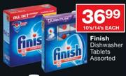 Finish Dishwasher Tablets Assorted-10's/14's Each