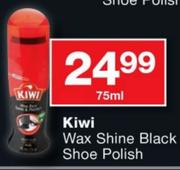 Kiwi Wax Shine Black Shoe Polish-75ml
