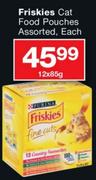 Friskies Cat Food Pouches Assorted-12x85g Each