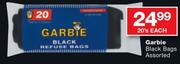 Garbie Black Bags-20's Each