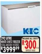 KIC 292Ltr White Chest Freezer
