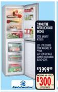 Kelvinator 240Ltr Metallic Combi Fridge