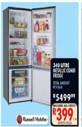 Russell Hobbs 340Ltr Metallic Combi Fridge