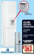 Kelvinator 320Ltr White Water Dispenser Fridge