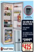 Russell Hobbs 350Ltr W/D Metallic Fridge