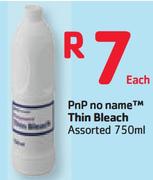 PnP No Name Thin Bleach Assorted-750ml