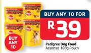 Pedigree Dog Food Assorted 10x100g Pouch
