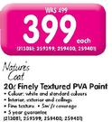 Natures Coat 20Ltr Finely Textured PVA Paint
