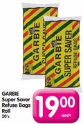 Garbie Super Saver Refuse Bags Roll-20's Each