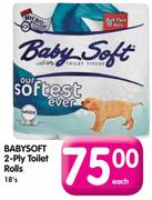 Baby Soft 2 Ply Toilet Rolls-18's