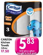Carlton Kitchen Towels(White)