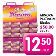 Minora Platinum Blades-20x5's