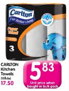 Carlton Kitchen Towels White