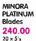 Minora Platinum Blades-20 x 5's