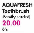 Aquafresh Toothbrush Family Carded-6's