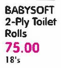 Babysoft 2-Ply Toilet Rolls-18's