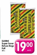 Garbie Super Saver Refuse Bags Rolls-20's