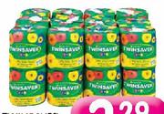 Twinsaver 1-Ply Toilet Paper Wrapped-24's