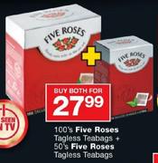 Five Roses Tagless Teabags-100's + Five Roses Tagless Teabags-50's