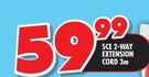 SCE 2-Way Extension Cord-3m