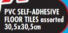 PVC Self-Adhesive Floor Tiles Assorted-30,5 x 30,5cm