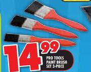 Pro Tools Paint Brush Set 3-Piece