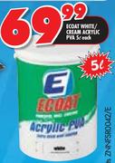 Ecoat White/Cream Acrylic PVA-5Ltr Each