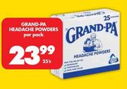 Grand-Pa Headache Powders-25's Per Pack