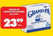 Grand-Pa Headache Powders-25's Per Pack