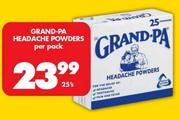Grand-Pa Headache Powders-25's Per Pack