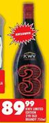 KWV Limited Edition 3 Yr Old Brandy-750ml